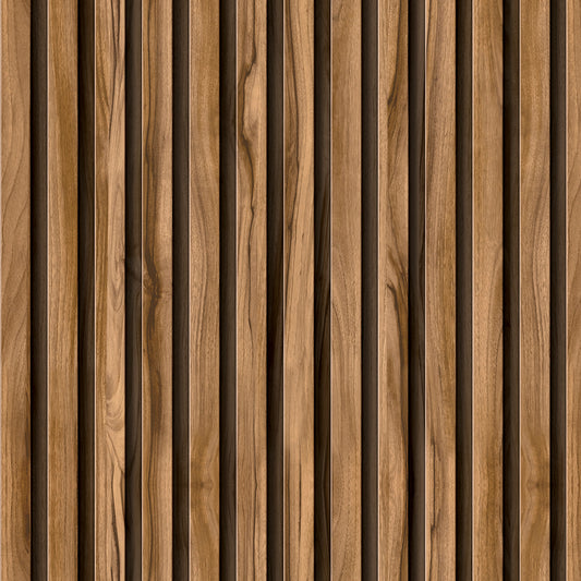 Wooden Slats Natural Wallpaper