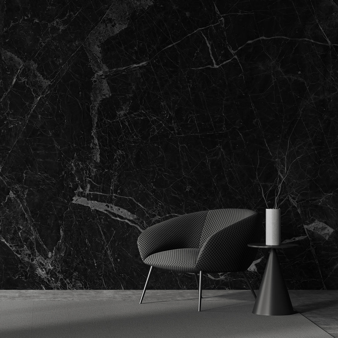 Luxurious Black Marble Wallpaper