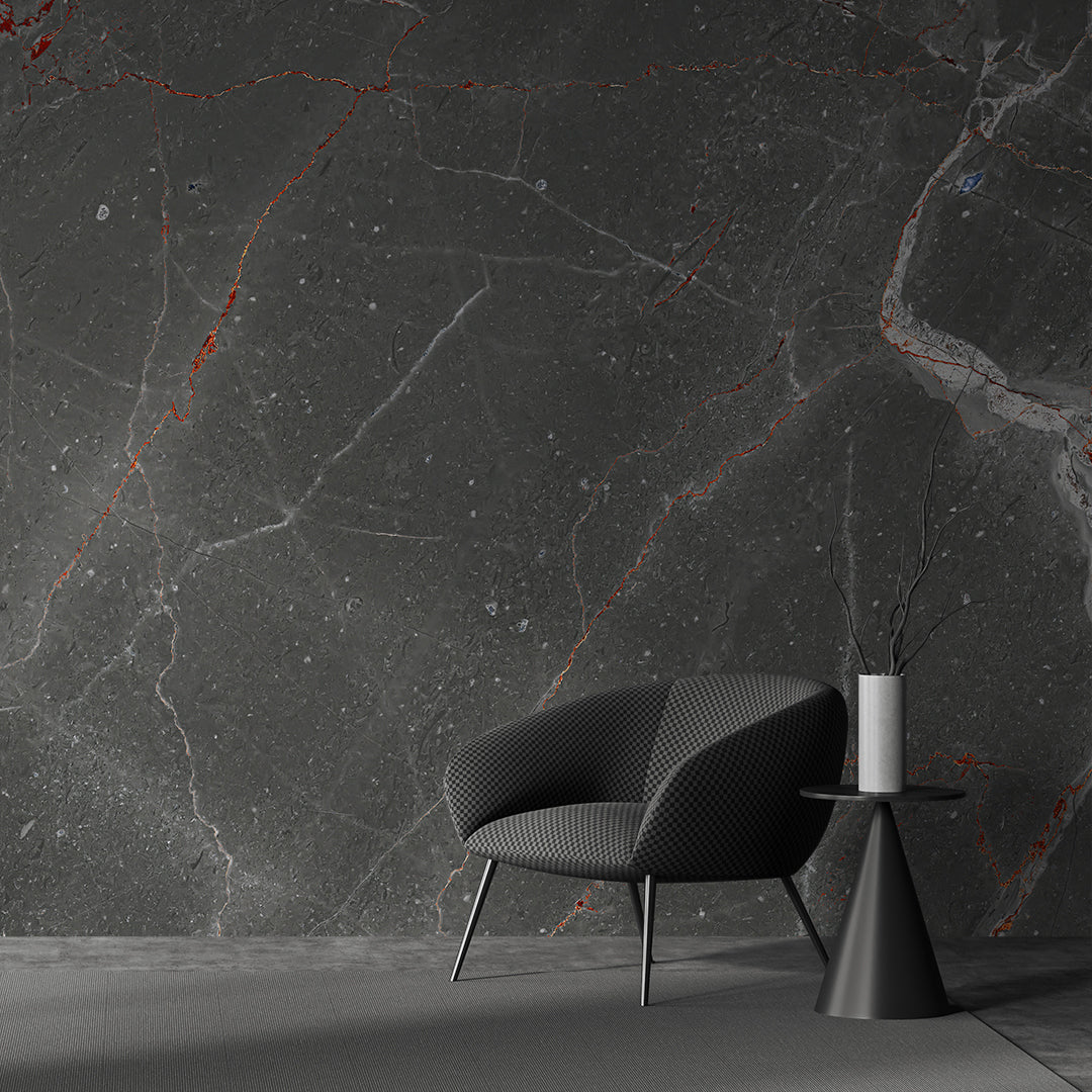 Luxurious Dark Gray Marble Wallpaper