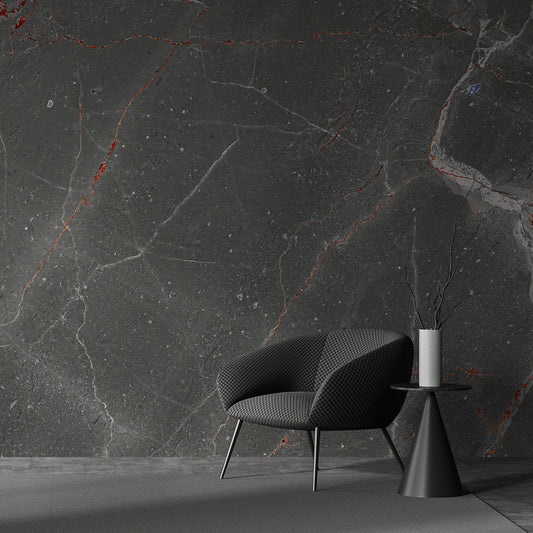 Luxurious Dark Gray Marble Wallpaper