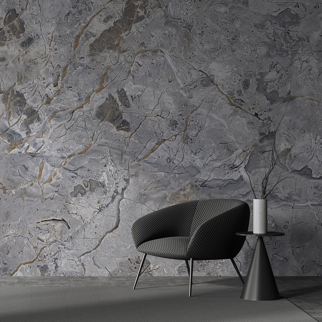 Luxurious Shades of Gray Marble Wallpaper