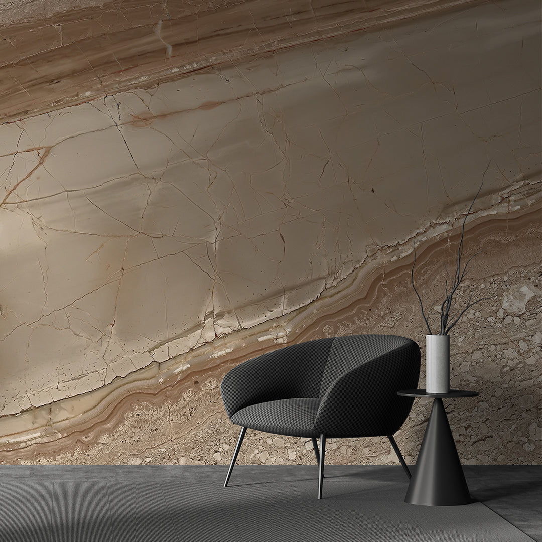 Waves of Elegance Marble Wallpaper with Smooth Texture