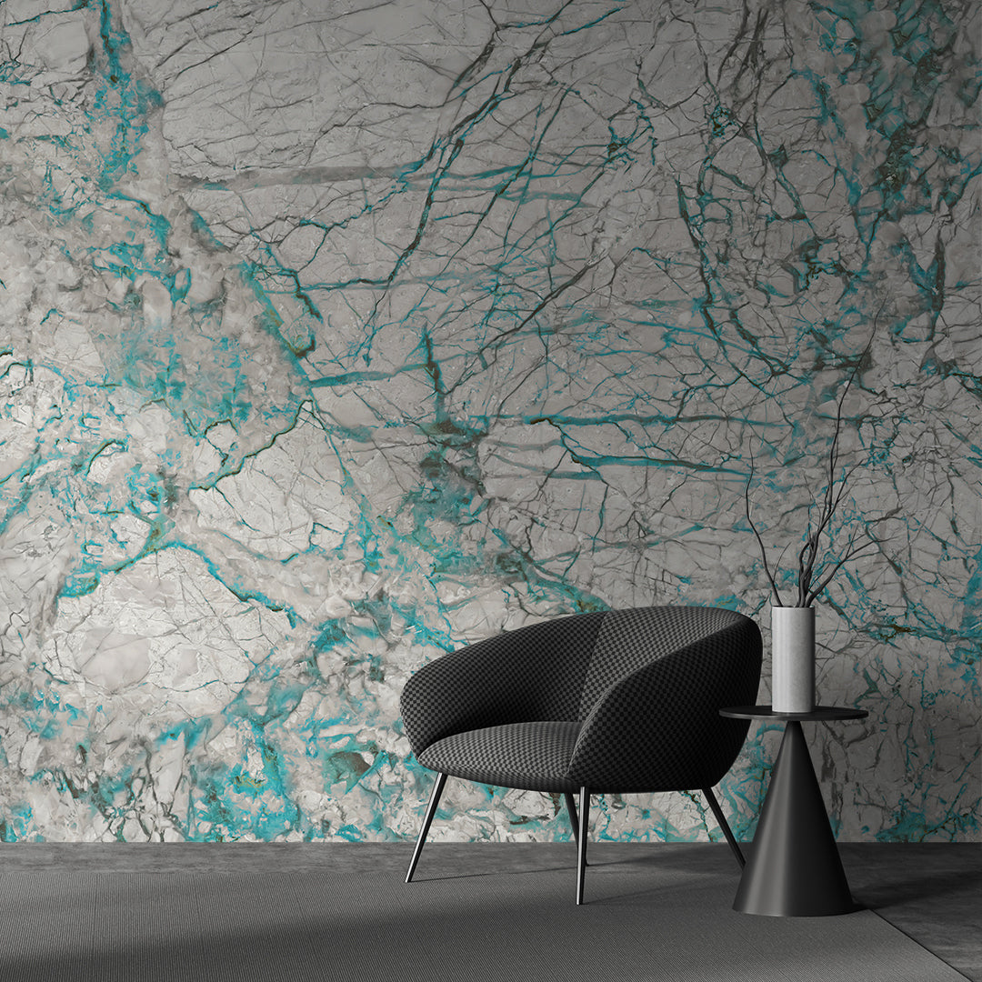 Modern Blue Marble Wallpaper Luxury