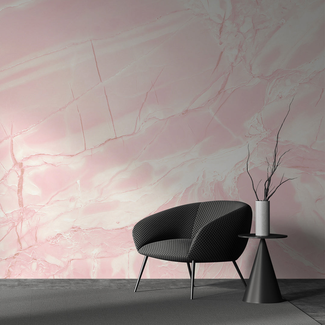 Serenity & Grace in Pink Marble Wallpaper