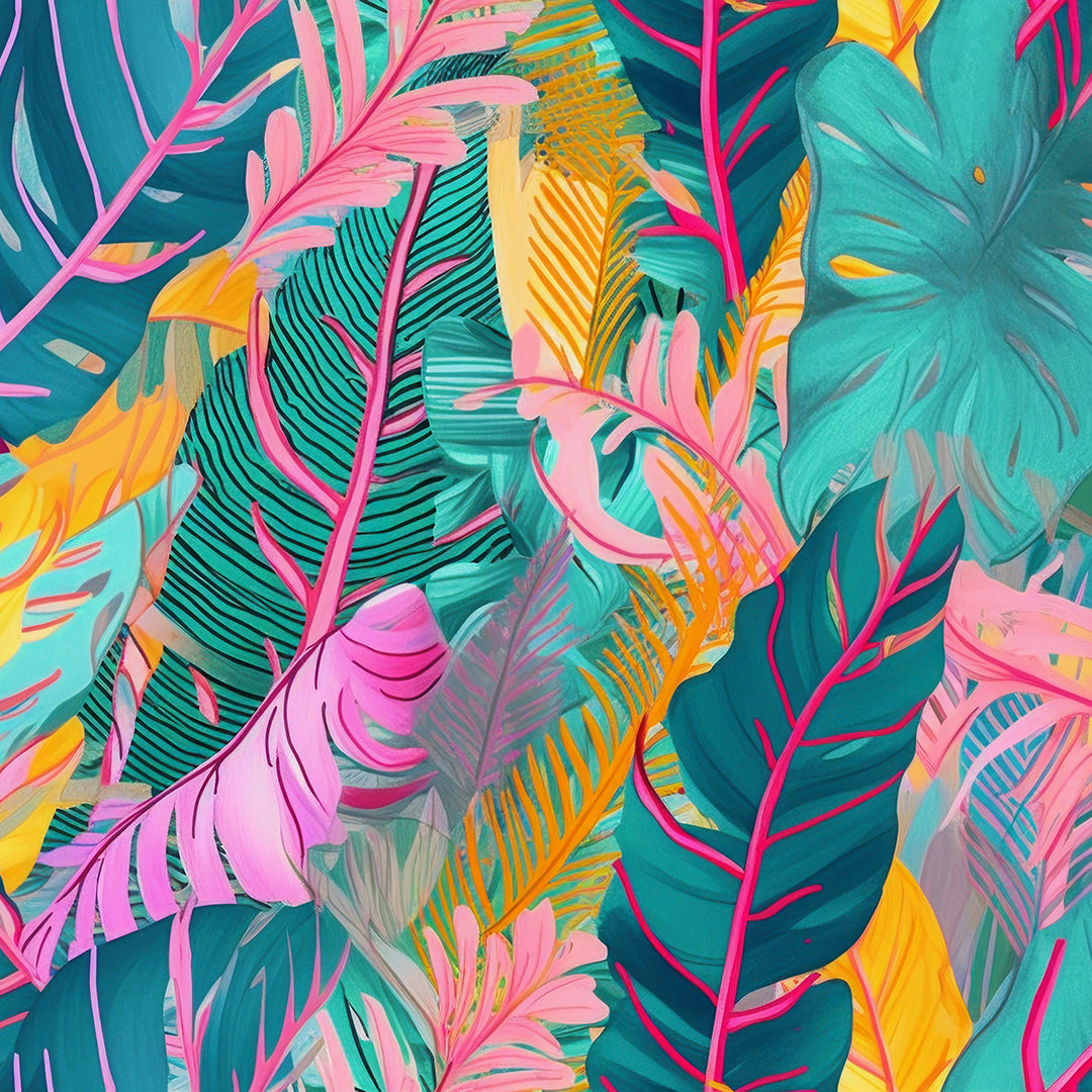 Vibrant & Colorful Leaf Wallpaper